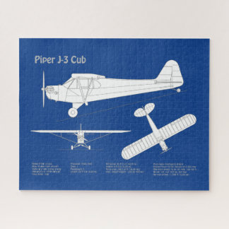 Cub-vliegtuig - Vliegtuig Blauwdruk Plannen ABD Legpuzzel