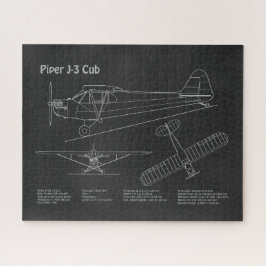 CUB Vliegtuig - Vliegtuigblauwdruk Plannen PD Legpuzzel