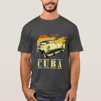 Cuba 80s Retro zomerzonsondergang T-shirt