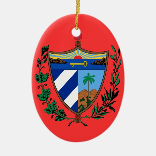 CUBA - Aangepaste kerstversiering Keramisch Ornament (Voorkant)