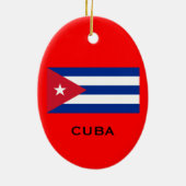 CUBA - Aangepaste kerstversiering Keramisch Ornament (Achterkant)