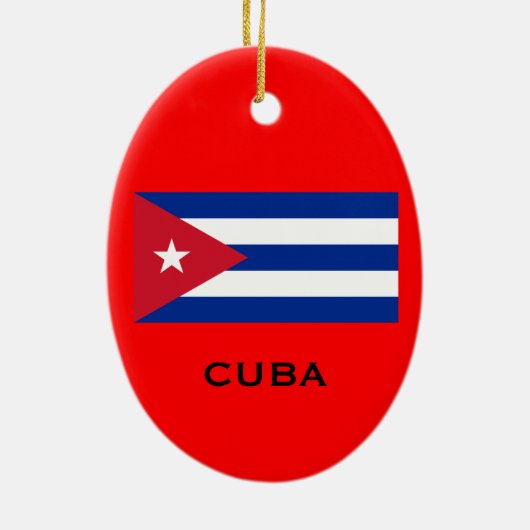 CUBA - Aangepaste kerstversiering Keramisch Ornament (Achterkant)