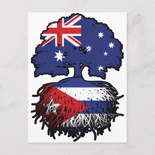 Cuba Australian Tree Roots Flag Briefkaart (Voorkant)