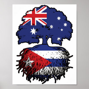Cuba Australian Tree Roots Flag Poster