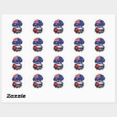 Cuba Australian Tree Roots Flag Ronde Sticker (Vel)