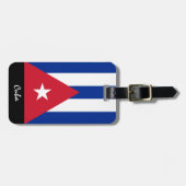 Cuba Bagagelabels, Cubaanse vlag Bagagelabel (Voorkant horizontaal)