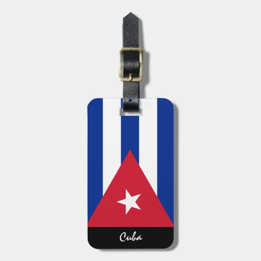 Cuba Bagagelabels, Cubaanse vlag Bagagelabel (Voorkant verticaal)