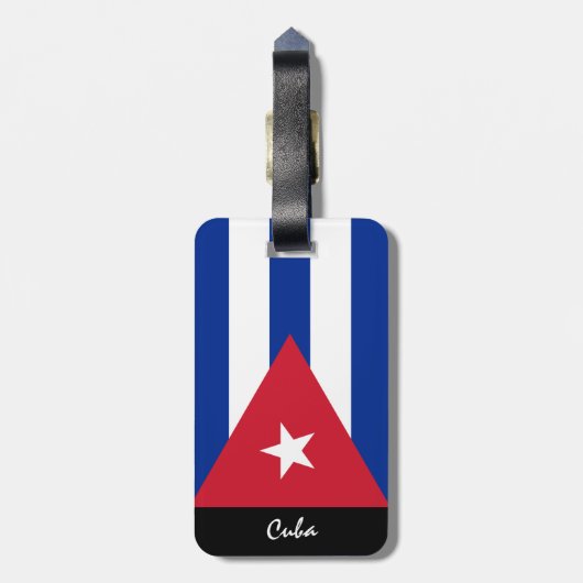Cuba Bagagelabels, Cubaanse vlag Bagagelabel (Achterkant verticaal)