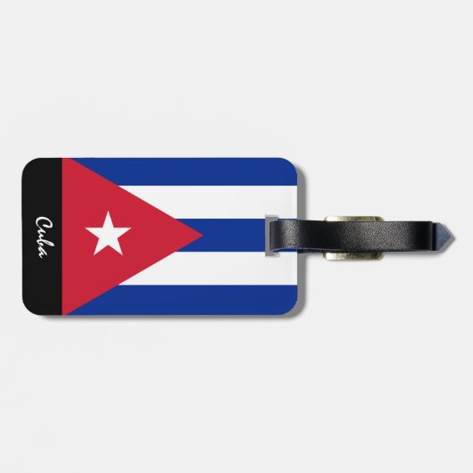 Cuba Bagagelabels, Cubaanse vlag Bagagelabel (Achterkant horizontaal)