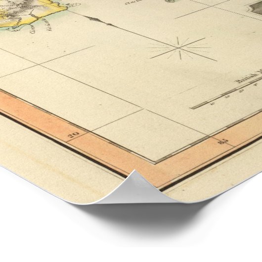 Cuba, Bahama I, Bermudas Poster (Hoek)