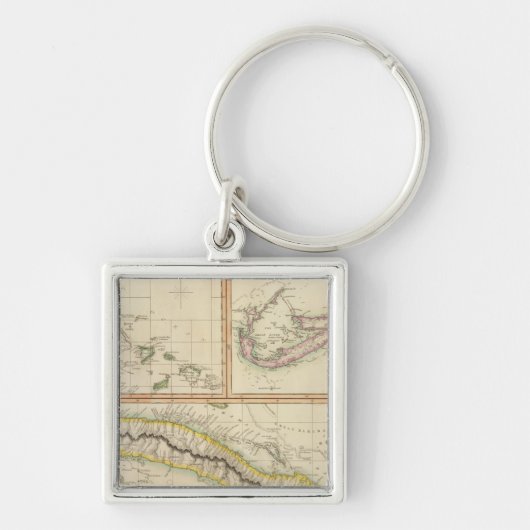 Cuba, Bahama I, Bermudas Sleutelhanger (Voorkant)