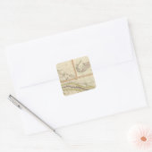 Cuba, Bahama I, Bermudas Vierkante Sticker (Envelop)