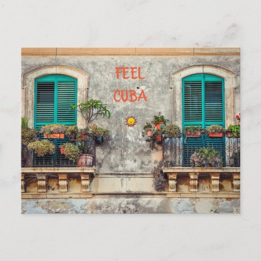 Cuba Balcony Briefkaart (Voorkant)