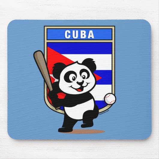 Cuba Baseball Panda Muismat (Voorkant)