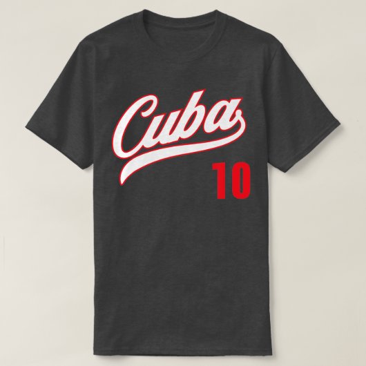 Cuba Baseball Remera Beisbol Cuban Jersey 10 1 T-shirt (Design voorkant)