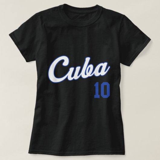 Cuba Baseball Remera Beisbol Cuban Jersey 10 T-shirt (Design voorkant)