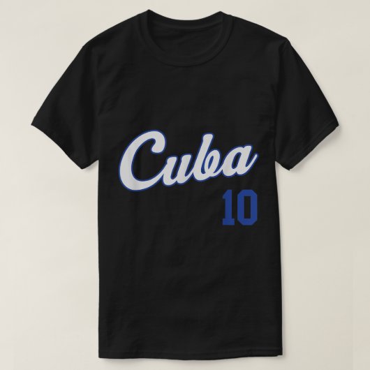 Cuba Baseball Remera Beisbol Cuban Jersey 10 T-shirt (Design voorkant)