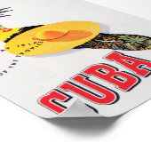 Cuba Beach Vintage Travel Poster (Hoek)