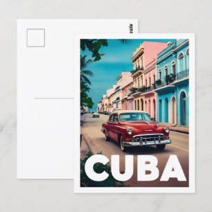 Cuba Beroemde Reisplaats Briefkaart