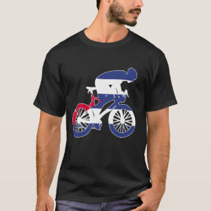 Cuba Biker Nation Rider Wereldvlaggen T-shirt