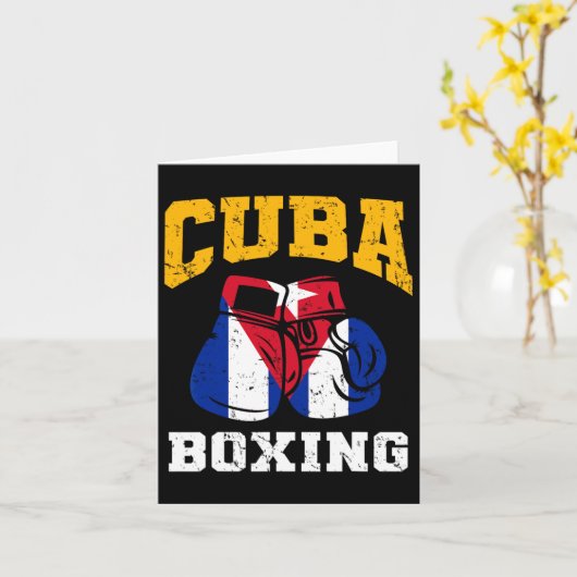 Cuba Bokshandschoenen Cubaanse vlag Boksen Team Cu Kaart (Gele Bloem)