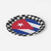 Cuba-Bord, buffelpleister en Cubaanse vlag Papieren Bordje (Gekanteld)