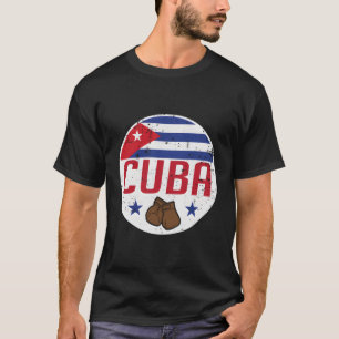 Cuba Boxing Club Gym Boxer Handschoenen Vlag Suppo T-shirt