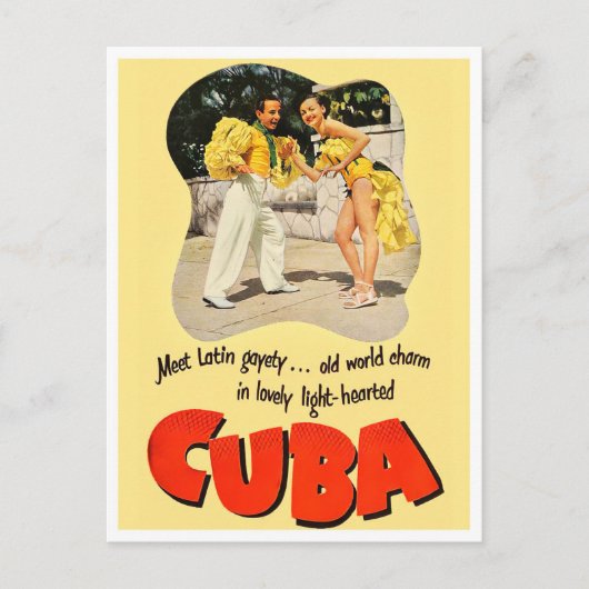 Cuba briefkaart van het klassieke reizen (Voorkant)
