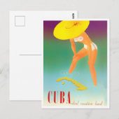 Cuba briefkaart van het klassieke reizen (Voorkant / Achterkant)
