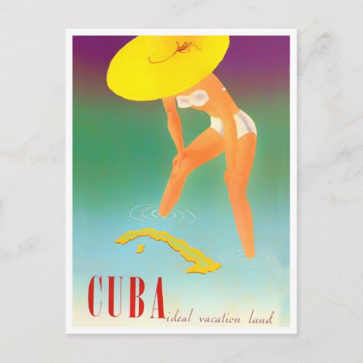 Cuba briefkaart van het klassieke reizen (Voorkant)