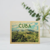 Cuba Briefkaart Vintage Travel (Staand voorkant)