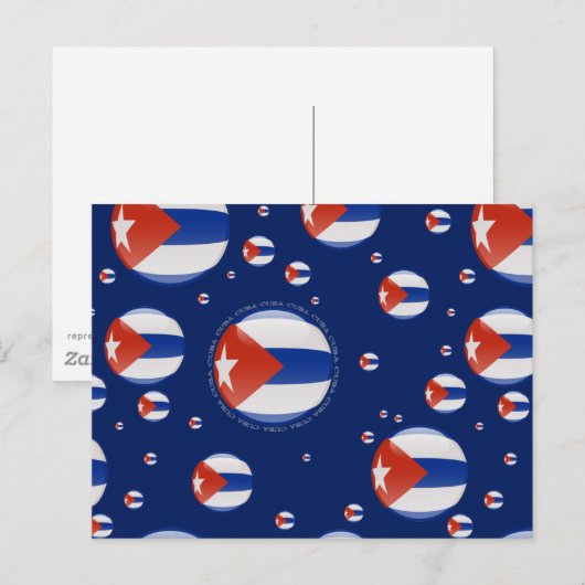 Cuba Bubble Flag Briefkaart (Voorkant / Achterkant)