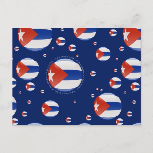 Cuba Bubble Flag Briefkaart (Voorkant)