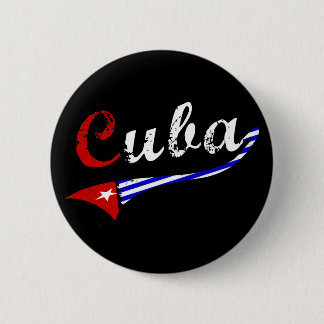 Cuba-Button met Cubaanse vlag-kleuren Ronde Button 5,7 Cm