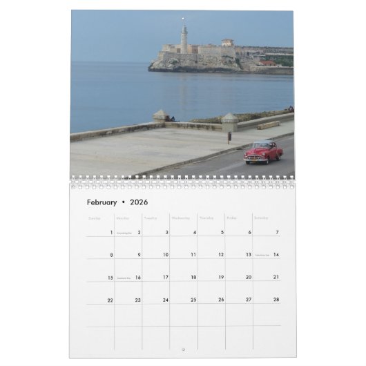 CUBA CALENDAR KALENDER (Feb 2026)