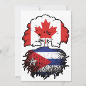 Cuba Canadian Canada Tree Roots Flag Kaart (Voorkant)