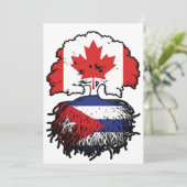 Cuba Canadian Canada Tree Roots Flag Kaart (Staand voorkant)