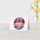 Cuba Canadian Canada Tree Roots Flag Kaart (Gele Bloem)