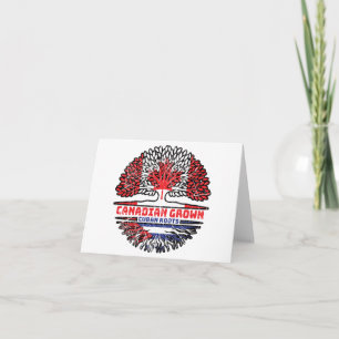 Cuba Canadian Canada Tree Roots Flag Kaart