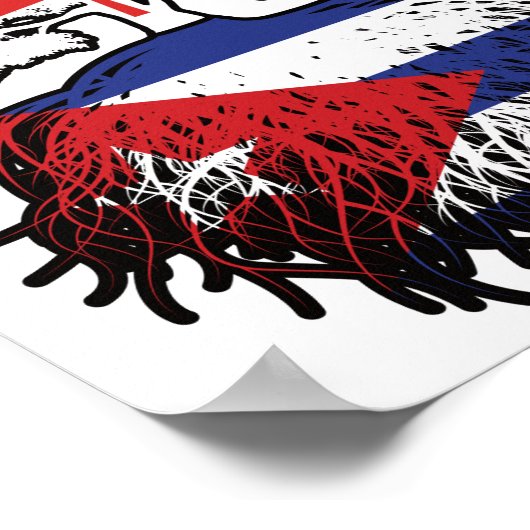 Cuba Canadian Canada Tree Roots Flag Poster (Hoek)