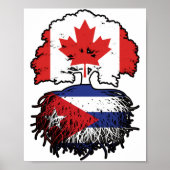 Cuba Canadian Canada Tree Roots Flag Poster (Voorkant)