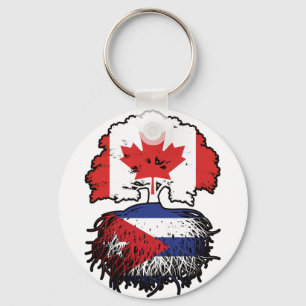 Cuba Canadian Canada Tree Roots Flag Sleutelhanger