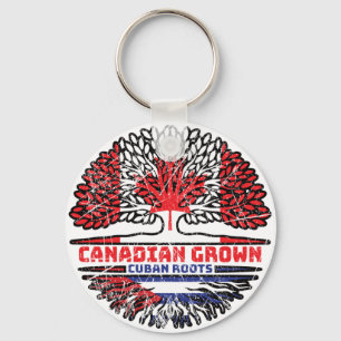 Cuba Canadian Canada Tree Roots Flag Sleutelhanger