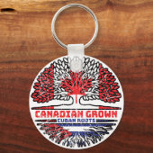Cuba Canadian Canada Tree Roots Flag Sleutelhanger (Voorkant)