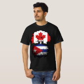 Cuba Canadian Canada Tree Roots Flag T-shirt (Voorkant volledig)