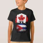 Cuba Canadian Canada Tree Roots Flag T-shirt (Voorkant)
