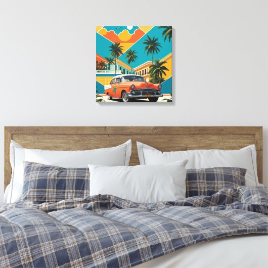 Cuba Canvas Afdruk (Insitu (Slaapkamer))