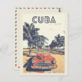 Cuba, Caraïbisch gebied, typisch oude auto-Briefka Briefkaart