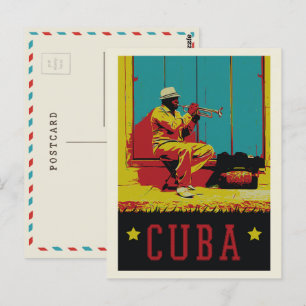 Cuba Caraïbisch typisch muzikant van het Briefkaar Briefkaart