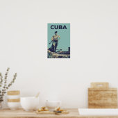 Cuba Caraïbische trotse vrouw van het Briefkaart v Poster (Keuken)